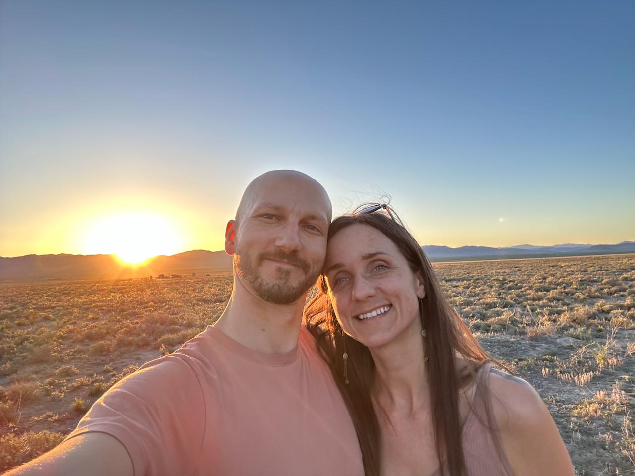 Alison and Roberto at sunset