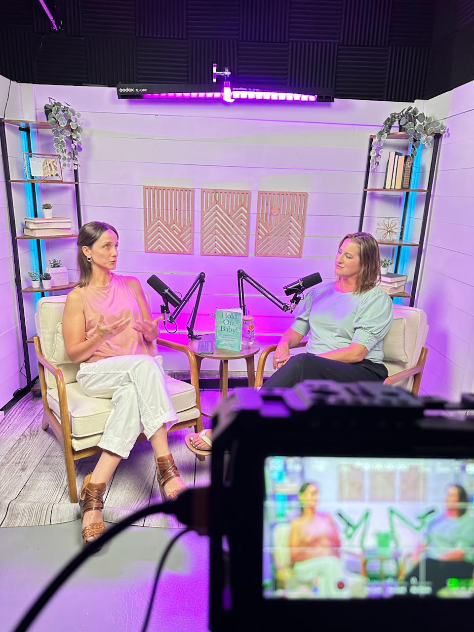 Alison Chavarría interviewing Karen in the IVF Companion studio